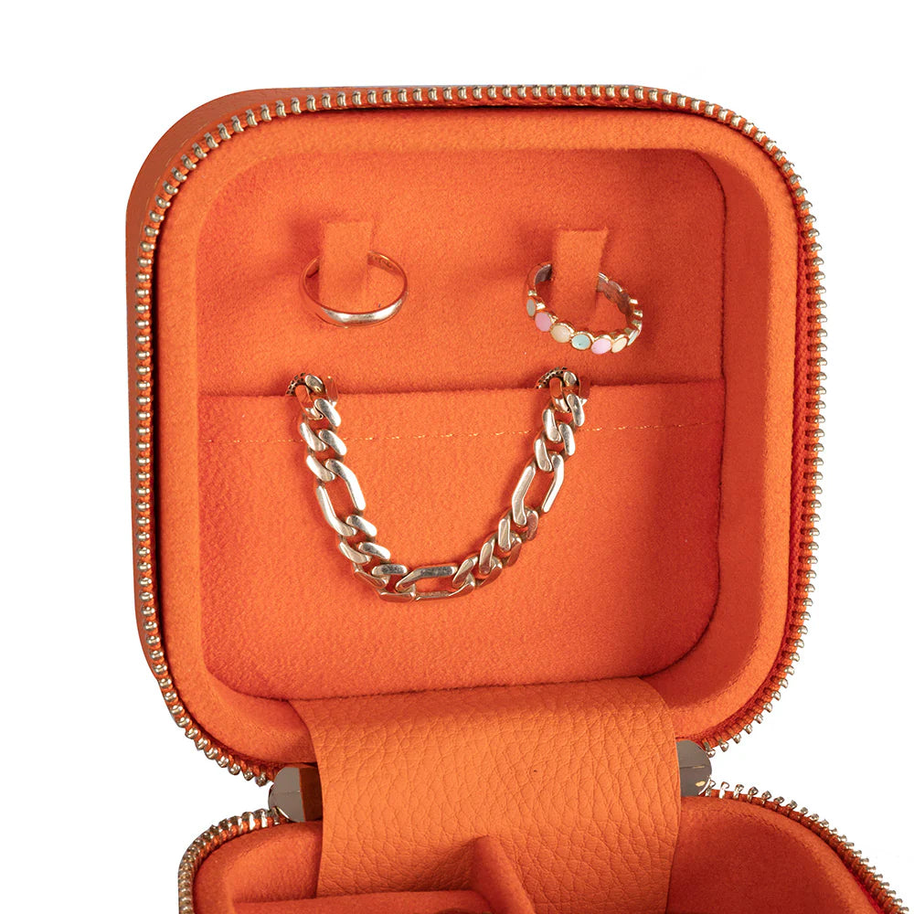 Amanda Leather Jewelry Box, Medium