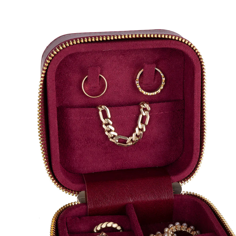 Amanda Leather Jewelry Box, Medium