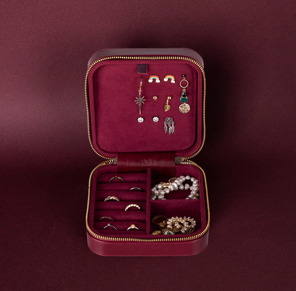Amanda Leather Jewelry Box, Large