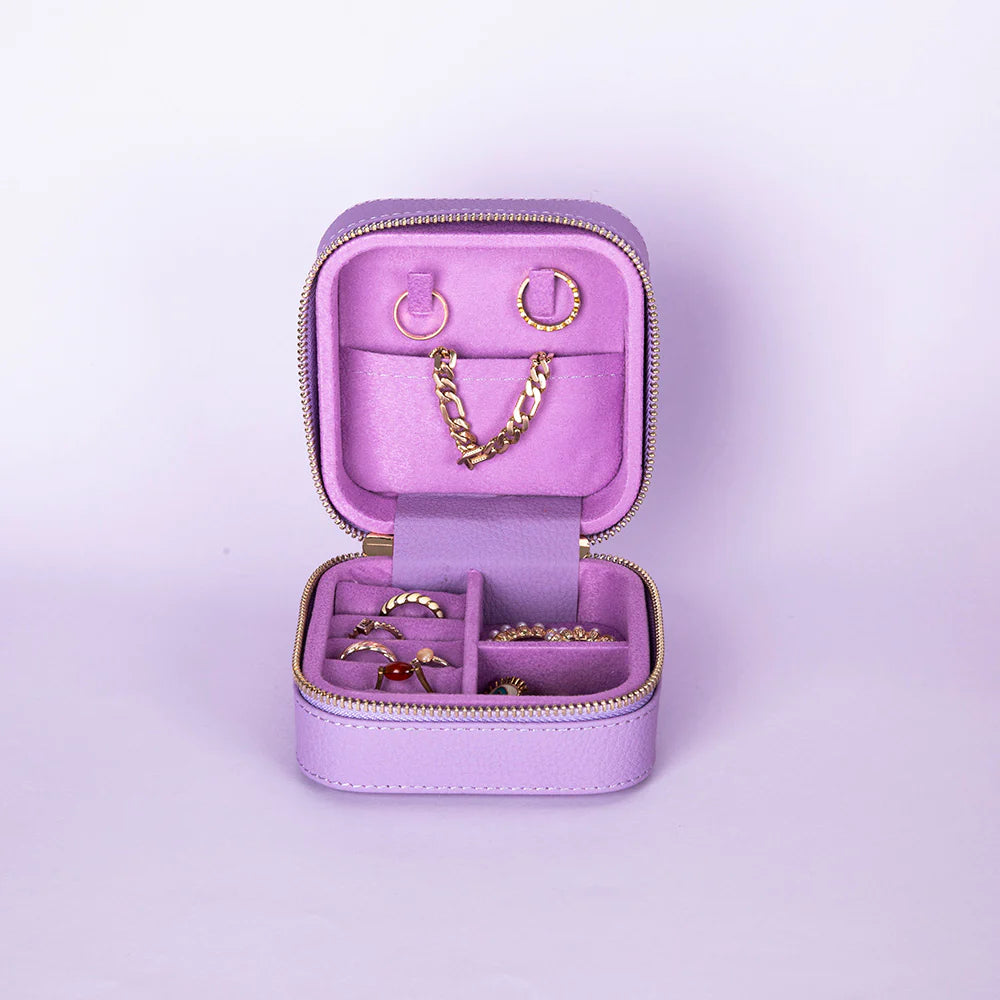 Amanda Leather Jewelry Box, Medium