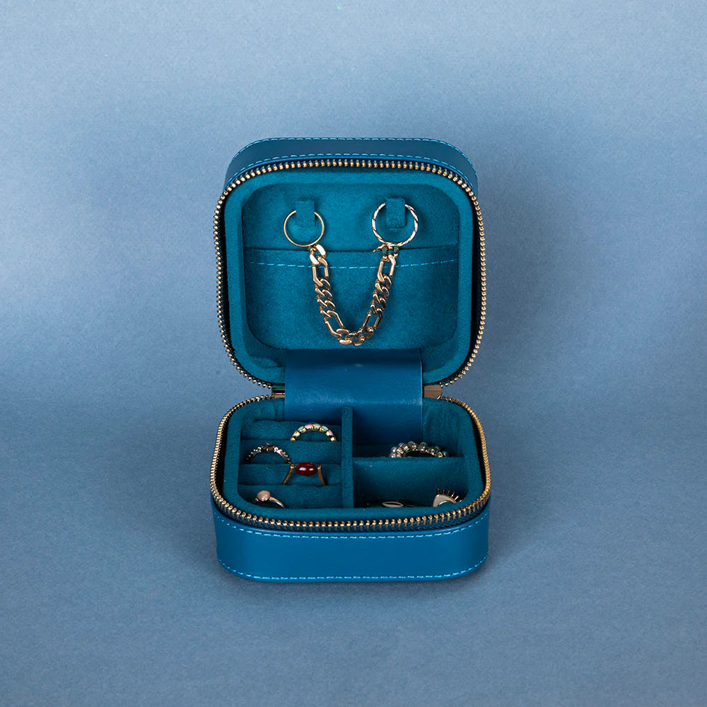 Amanda Leather Jewelry Box, Medium