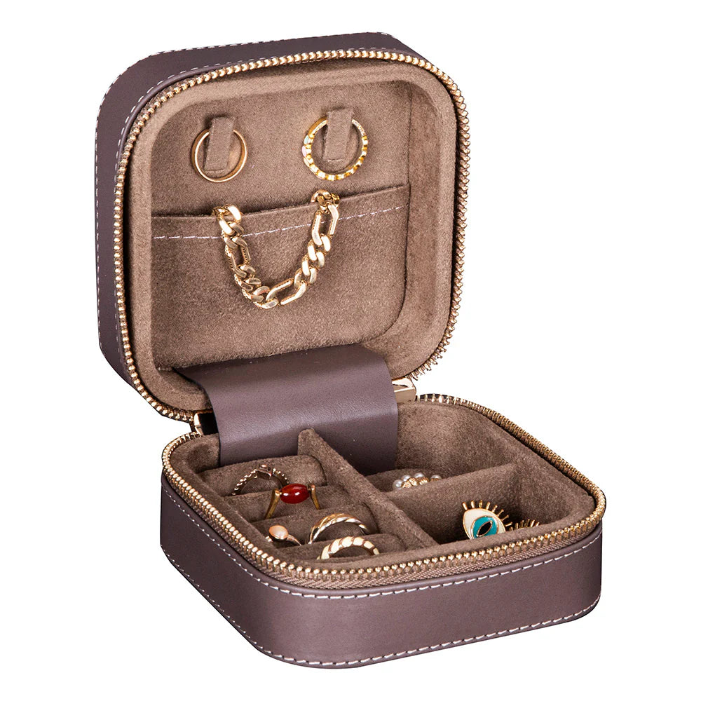 Amanda Leather Jewelry Box, Medium