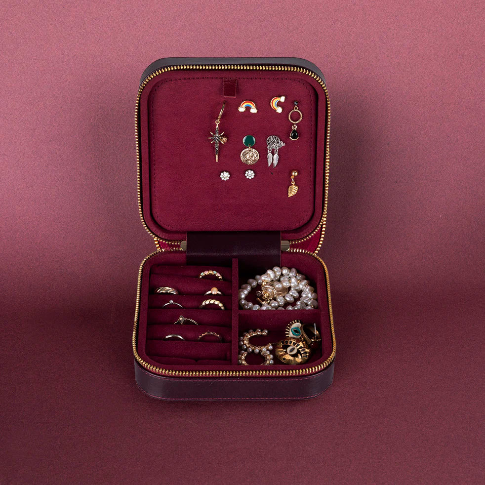 Amanda Leather Jewelry Box, Large