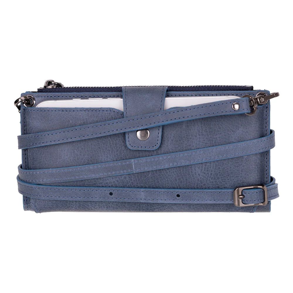Lozan Strap Leather Crossbody Wallet