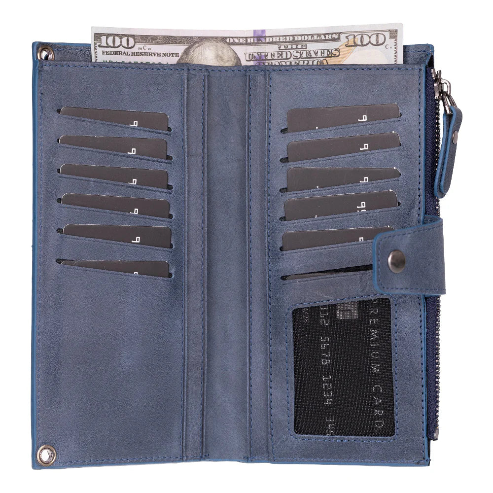 Lozan Strap Leather Crossbody Wallet