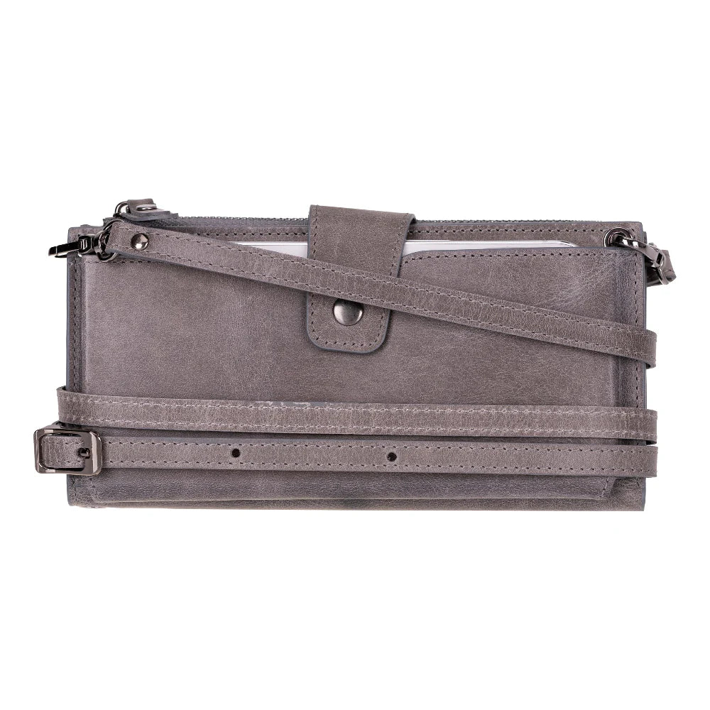 Lozan Strap Leather Crossbody Wallet
