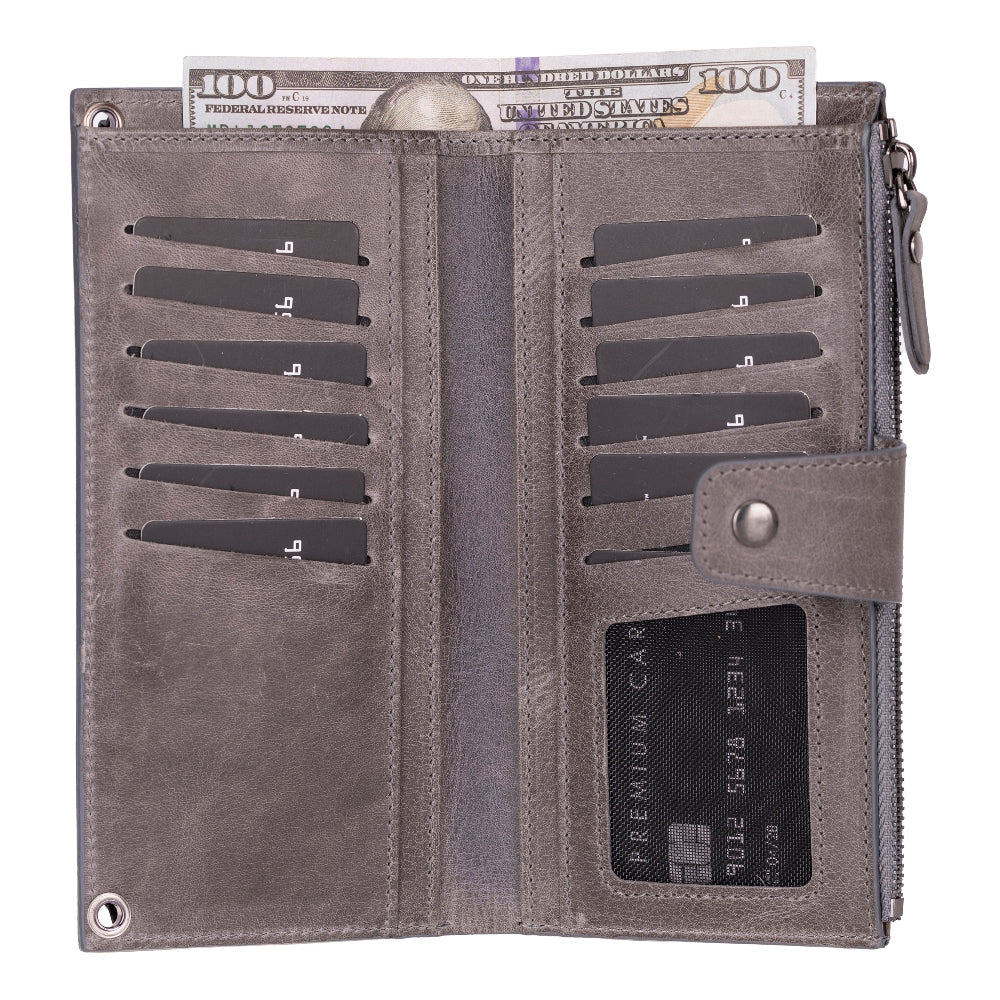 Lozan Strap Leather Crossbody Wallet