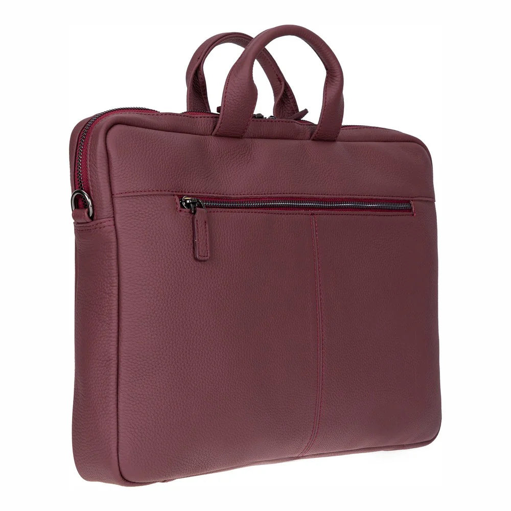 Truro Leather Business Briefcase / Laptop Case 13" with Suitcase