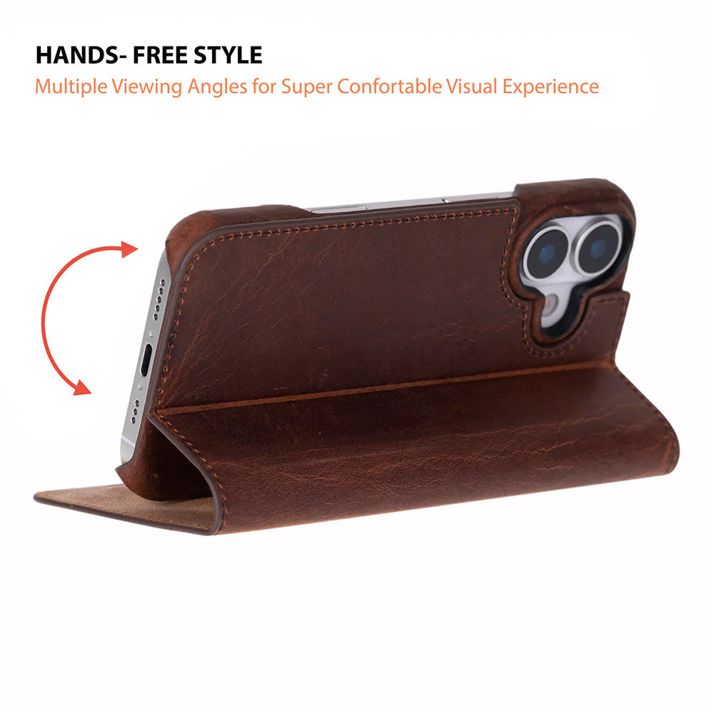 Sonat Leather iPhone 17 Folio Case