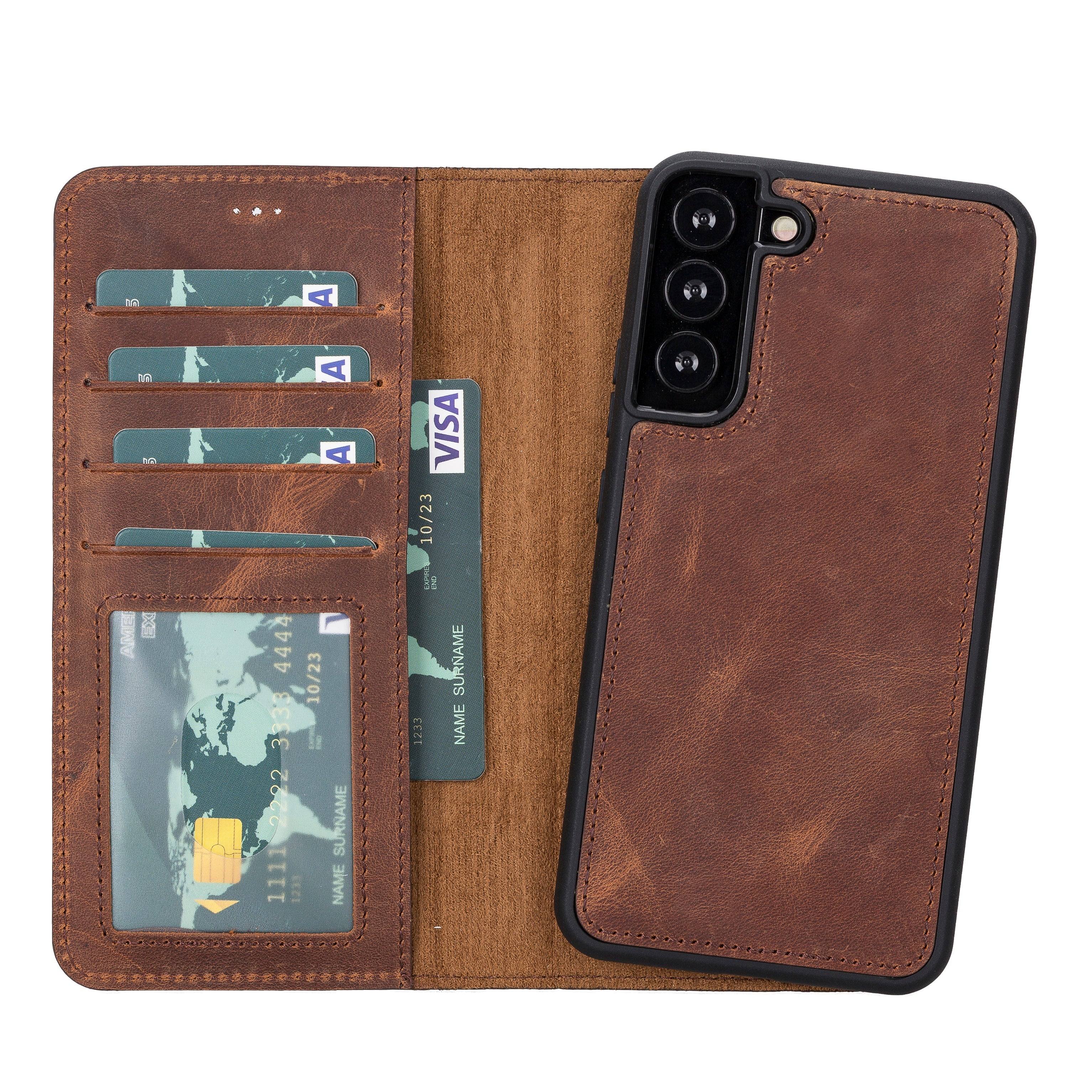Magic Samsung Galaxy S23 Ultra Leather Detachable Wallet Case