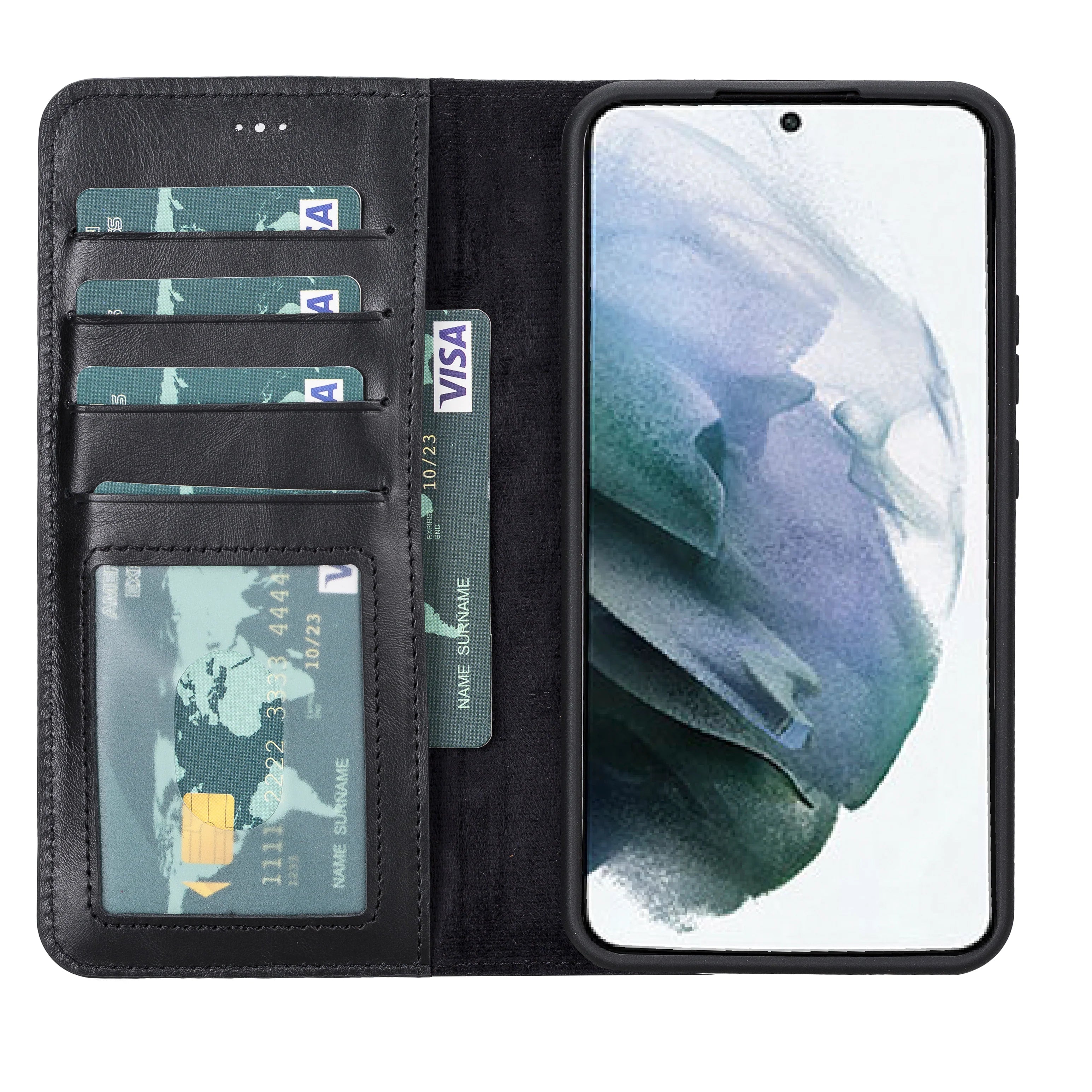 Magic Samsung Galaxy S23 Ultra Leather Detachable Wallet Case