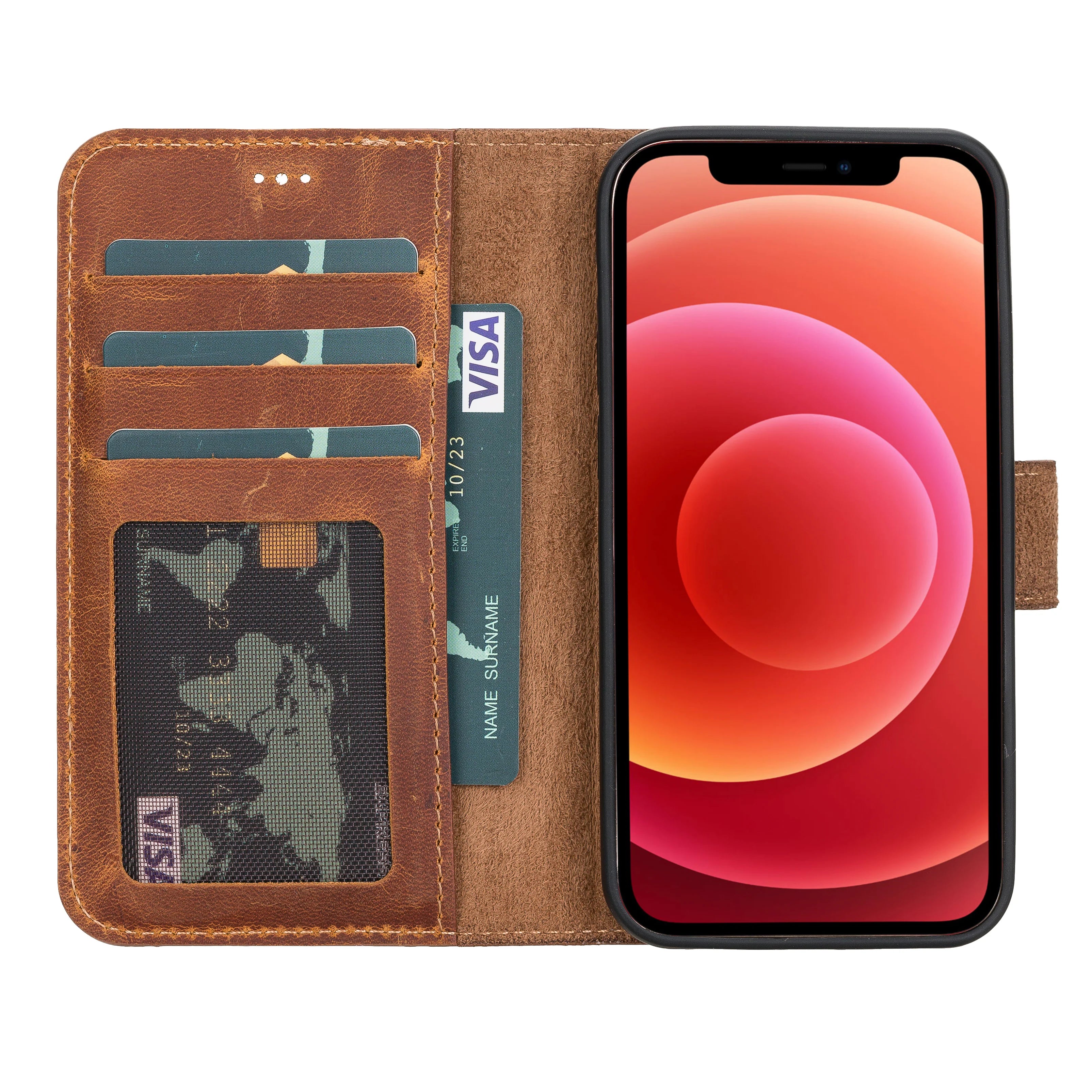 Liluri iPhone 12 Mini Detachable Leather Wallet Case