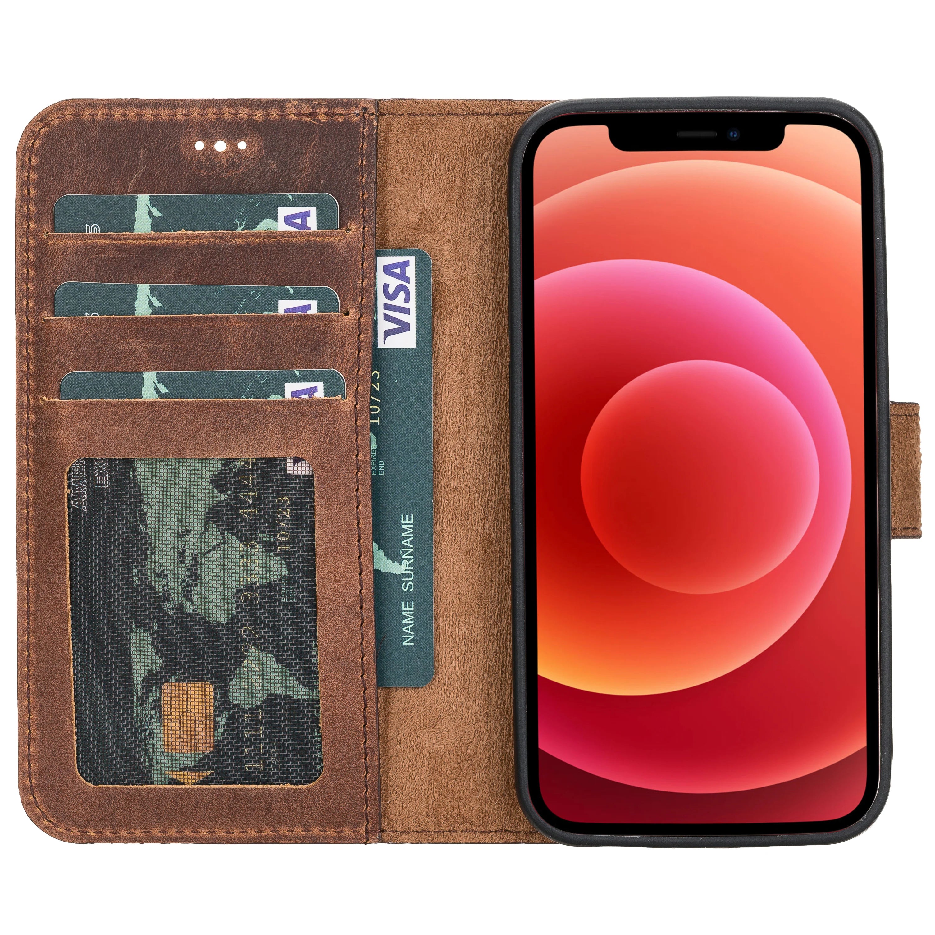 Liluri iPhone 12 Mini Detachable Leather Wallet Case