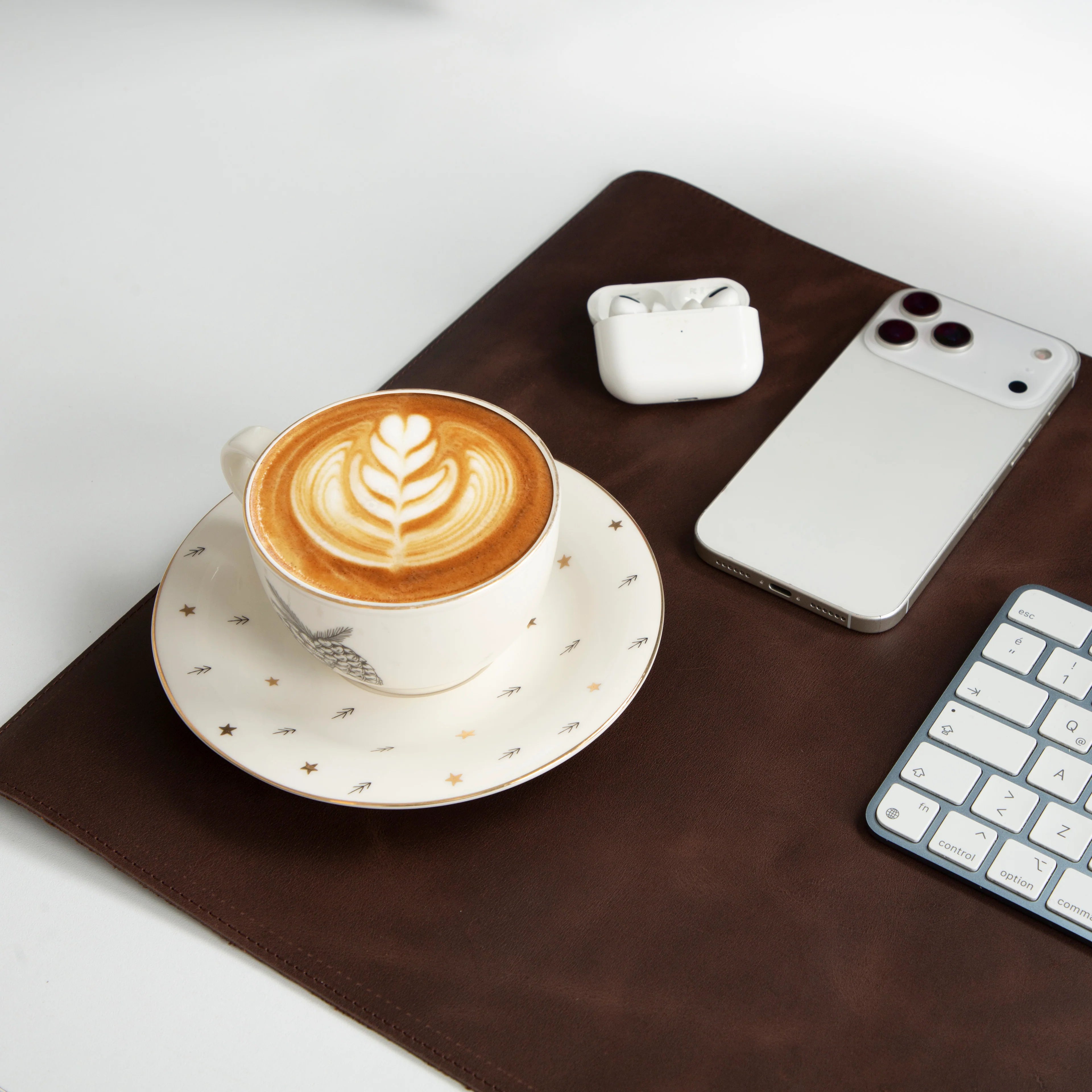 Natural Leather Desk Mat Medium-TN03