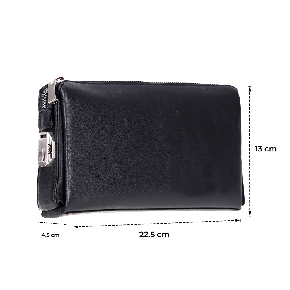 Lupus Leather Clutch Bag