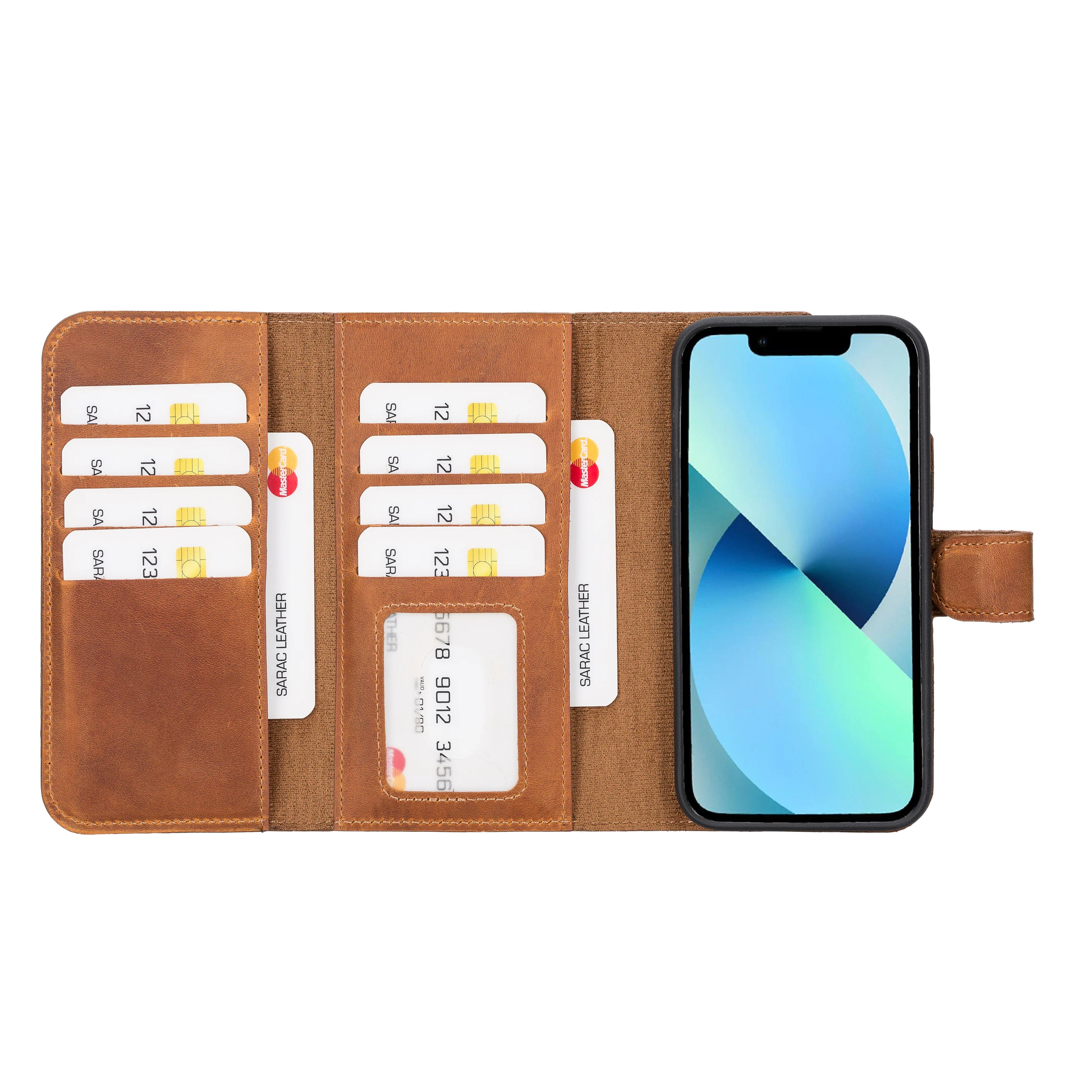 Santa iPhone 14 Leather Detachable Wallet Case
