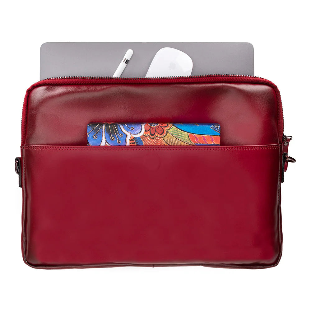 Leeds Slim Leather Laptop / Tablet Sleeve