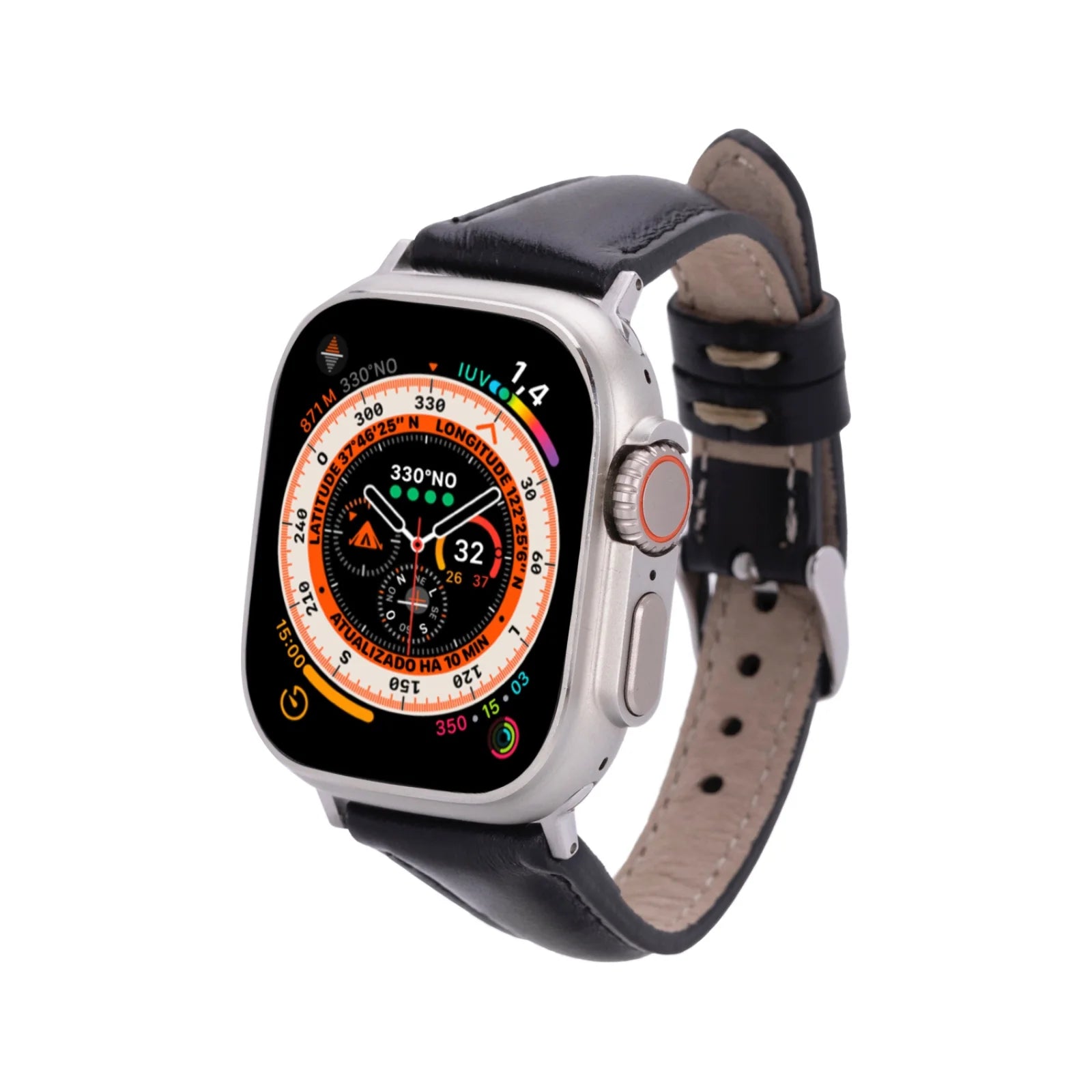 Leather Apple Watch Bands - Clasic Slim Style BRN7