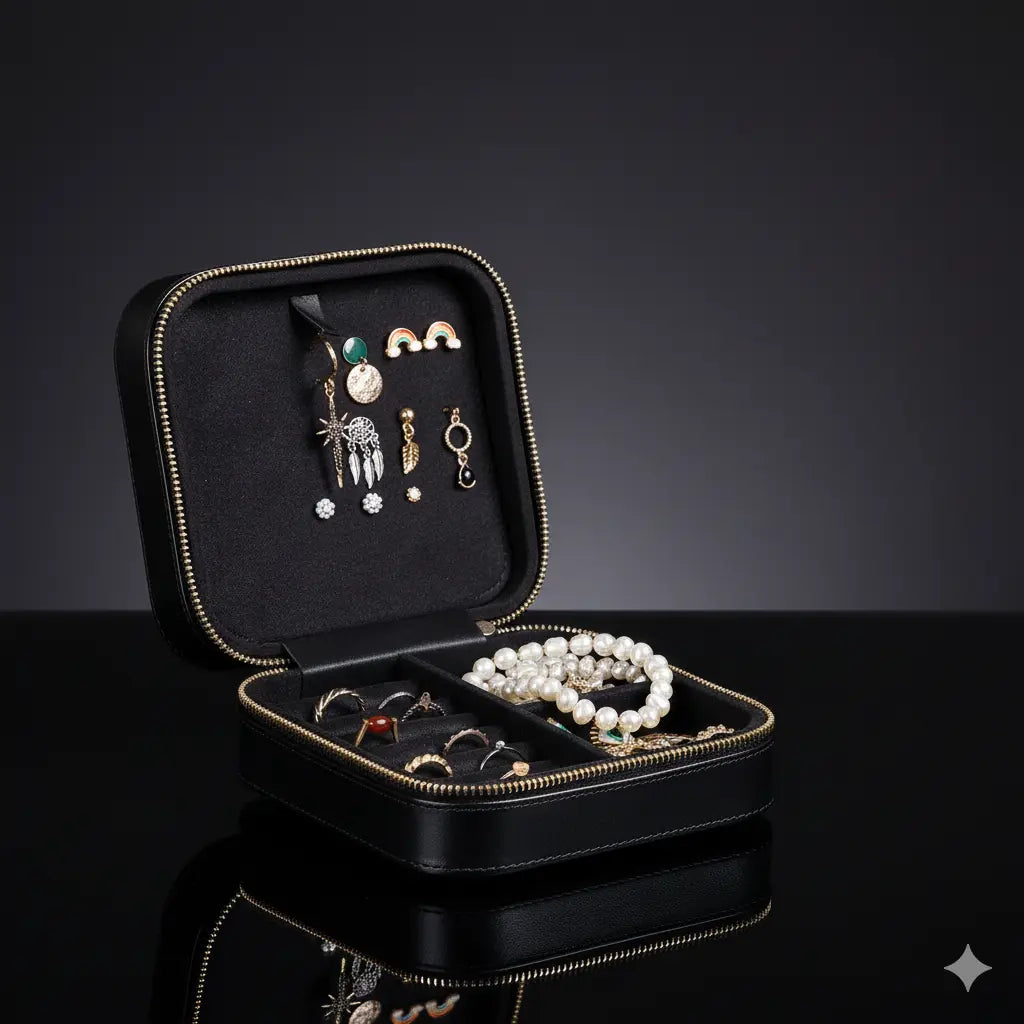 Amanda Leather Jewelry Box, Large