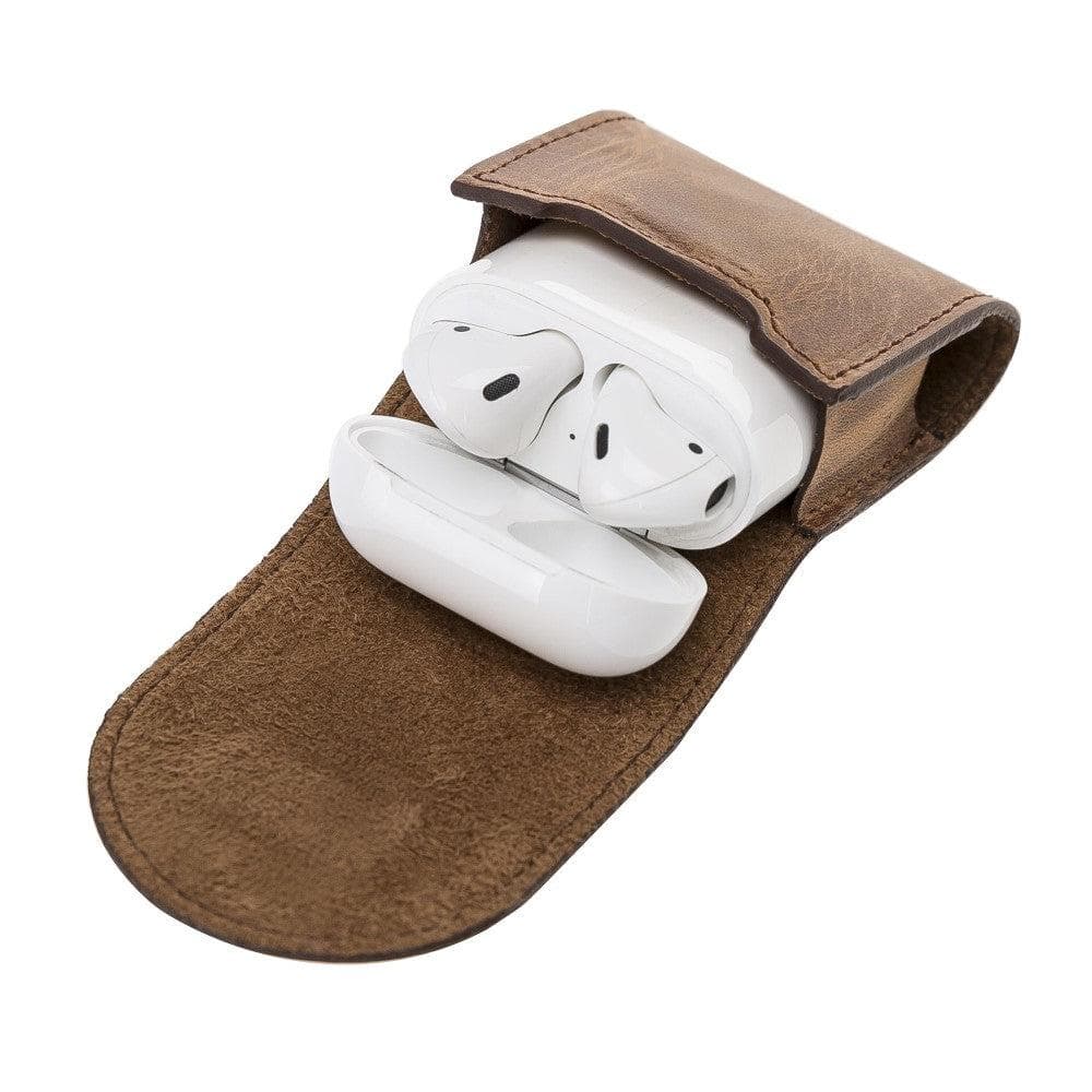 Mai Magnet AirPods 1 and AirPods 2 Leather Case with Hook