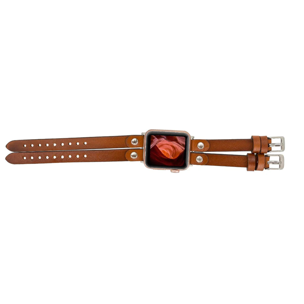 Durham Ely Apple Watch Leather Straps RST1 / Silver
