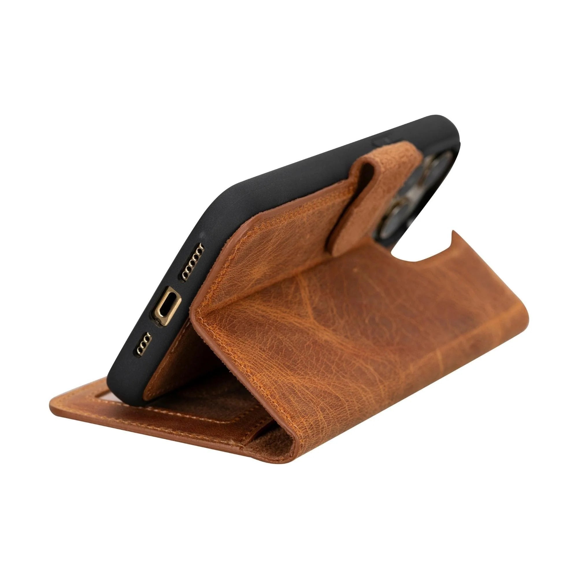Magic iPhone 15 Plus Detachable Leather Wallet Case