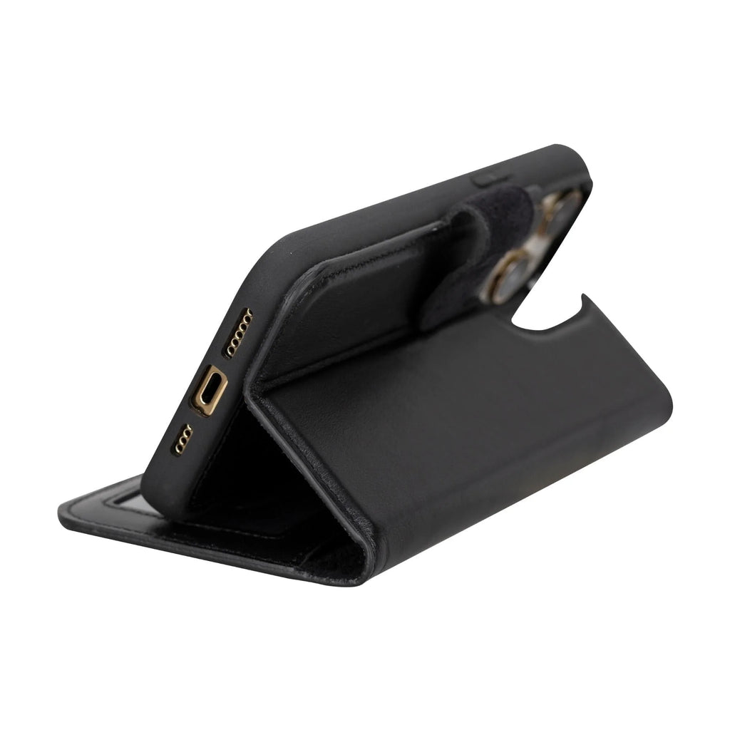 iPhone 15 Series Leather Wallet Case Tan / iPhone 15 Pro Max