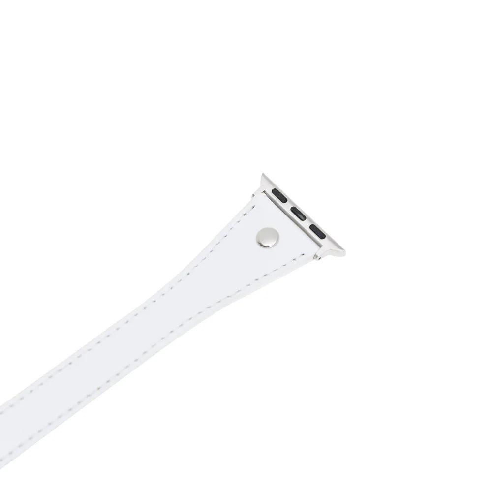 Leather Apple Watch Bands - DTS Double Tour Slim Hector Silver Trok Style NU1