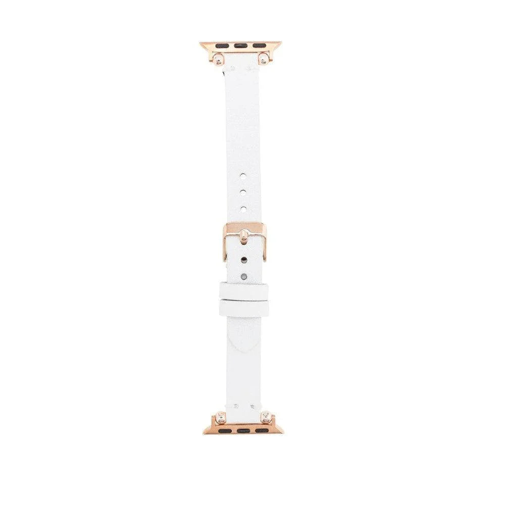Leather Fitbit Watch Bands - Ferro Rose Trok Style LEO1